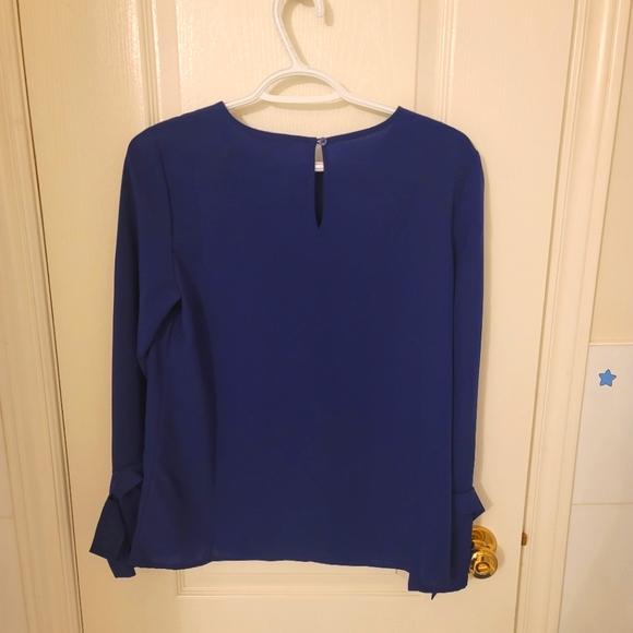 Banana Republic Navy Chiffon Top with Bow Detail - Picture 5 of 5